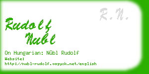rudolf nubl business card