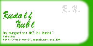 rudolf nubl business card